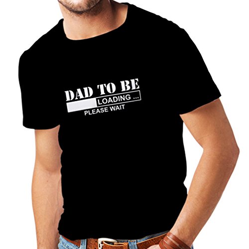 lepni.me Camisetas Hombre Padre Futuro, Anuncio de Embarazo, Ideas de Regalos Divertidos para Papi (Large Negro Fluorescente)