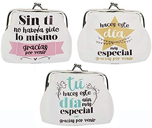 Lote de 20 Divertidos Monederos Decorativos"Frases Especiales". Carteras. Recuerdos y Complementos. Regalos Originales.Detalles de Bodas, Comuniones, Bautizos, Cumpleaños. DK Lote de 20 Divertidos Monederos Decorativos"Frases Especiales". Carteras. Recuerdos y Complementos. Regalos Originales.Detalles de Bodas, Comuniones, Bautizos, Cumpleaños. DK