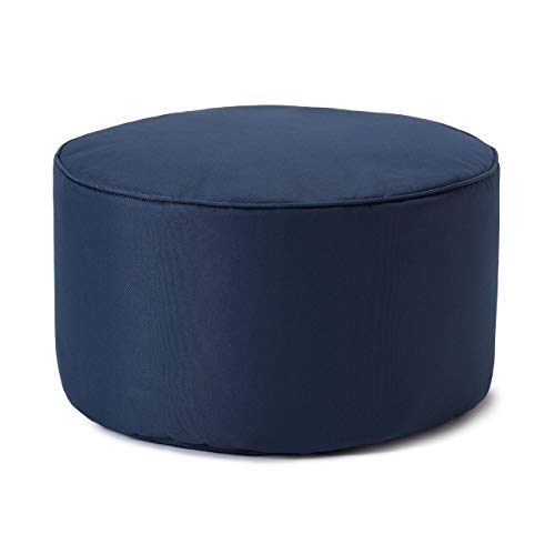 Lumaland Taburete de Interior y Exterior, puf, Silla, Impermeable - Azul Marino