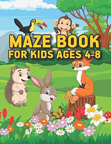 Maze Book For Kids Ages 4-8: For Kids Ages 8-10 Easy levels | Bonus Level Improve motor control and Build Confidence book of Mazes for 8 year old