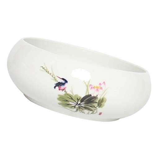 NUOBESTY Pottery Porcelain Water Pot Japanese Water Dropper Sumi Tray Ink Well Sumi- Cepillo Lavadora para Pintar Y Caligrafía