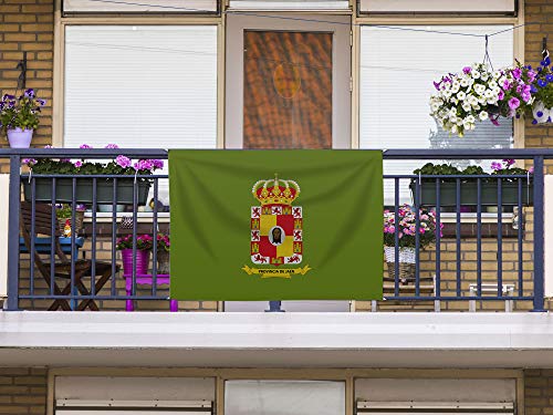 Oedim Bandera de Provincia Jaén Sin Palo | 150x85cm | Reforzada y con Pespuntes | Bandera con 4 Lazos y Resistente al Agua