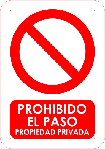 Oedim Señal PVC Prohibido El Paso Propiedad privada Tamaño A4 (29,7x21cm) Material PVC Resistente