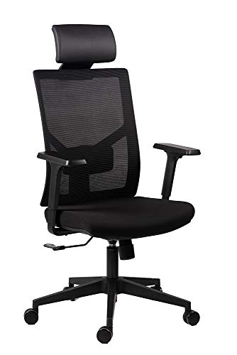 OFFISAM, Modelo Monza, Silla de Oficina Ergonómica y Giratoria 360°, Ideal para Teletrabajo, Cumple con la Norma Europea EN 1335, Gran Confort, Larga Durabilidad, Alta Calidad, Diseño Moderno.