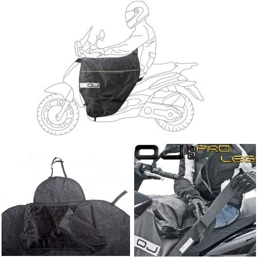 OJ JFL-TC - Manta térmica para scooter con doble acolchado y pelo sintético Pro Ling, color negro