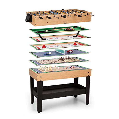 Oneconcept Game-Star - Mesa de Juegos, Mesa multifunción, Futbolín, Patas de la Mesa con Altura Regulable, Reglas de Juego detalladas, Medidas: 105 x 71 x 58 cm, Incluye 15 Juegos, Antracita Oneconcept Game-Star - Mesa de Juegos, Mesa multifunción, Futbolín, Patas de la Mesa con Altura Regulable, Reglas de Juego detalladas, Medidas: 105 x 71 x 58 cm, Incluye 15 Juegos, Antracita