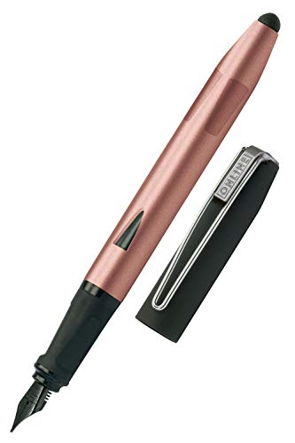 Online Switch Plus - Pluma estilográfica y lápiz capacitativo para tablets y smartphones, incluye cartucho de tinta combinado, color oro rosa, pluma de iridio, grosor M