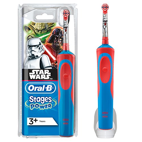 Oral-B D12 Star Wars - Cepillo dental oscilante, color azul y rojo