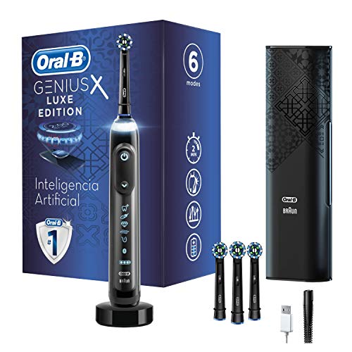 Oral-B Genius X 20000 Luxe Edition Cepillo de dientes eléctrico con tecnología de Braun, color negro