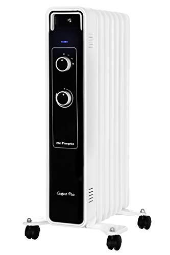 Orbegozo RJ 1500 – Radiador de aceite, 7 elementos, 1500 W, luz LED, termostato regulable, ruedas pivotantes Orbegozo RJ 1500 – Radiador de aceite, 7 elementos, 1500 W, luz LED, termostato regulable, ruedas pivotantes