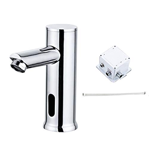OSISTER7 - Grifo de lavabo eléctrico para cocina o baño, funciona con pilas, sensor automático de latón, grifo de agua fría montado en el hogar, moderno, resistente a los golpes, accesorio único OSISTER7 - Grifo de lavabo eléctrico para cocina o baño, funciona con pilas, sensor automático de latón, grifo de agua fría montado en el hogar, moderno, resistente a los golpes, accesorio único