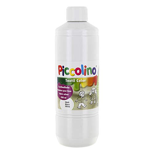 Piccolino - Pintura Textil, 500 ml, Color Blanco