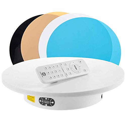 PrimeMatik - Plataforma giratoria con Bluetooth de 30cm de diámetro en Color Blanco