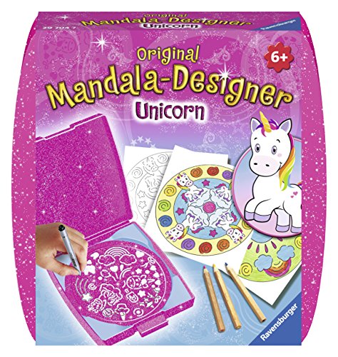 Ravensburger- Mini Mandala Designer Unicorn, Manualidades y Pintura, Color Blanco (29704)