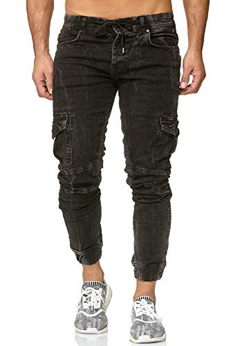 Redbridge Vaqueros Jeans para Hombre Pantalón Estilo Chàndal Denim Algodón Negro W32 L34
