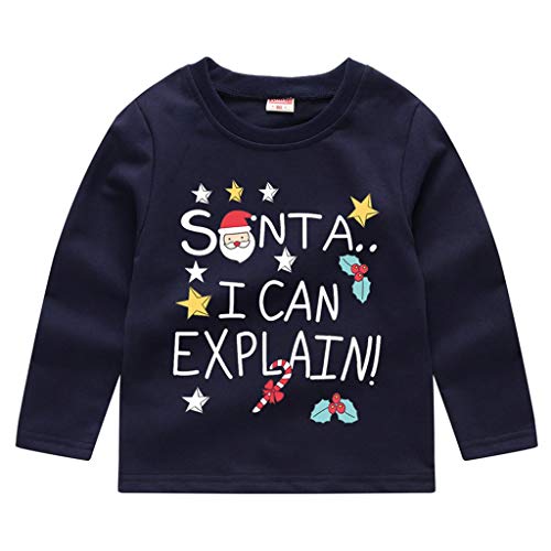 Ropa Bebe ASHOP Ropa Casual para Bebé Top Camisetas de Manga Larga Impresión de Cartas (Armada,110) Ropa Bebe ASHOP Ropa Casual para Bebé Top Camisetas de Manga Larga Impresión de Cartas (Armada,110)