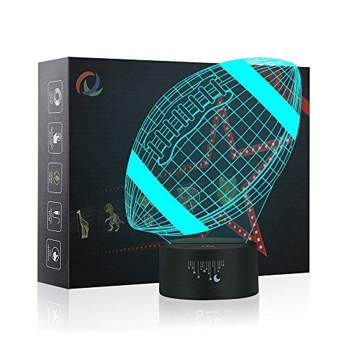 Rugby Luz de la Noche del 3D, LED Lámpara de Mesa 7 colores Cambiando con el Botón de Tacto Inteligente Iluminación Decoración Dormir Lámpara, Regalos Perfectos para Niños Navidad Rugby Luz de la Noche del 3D, LED Lámpara de Mesa 7 colores Cambiando con el Botón de Tacto Inteligente Iluminación Decoración Dormir Lámpara, Regalos Perfectos para Niños Navidad