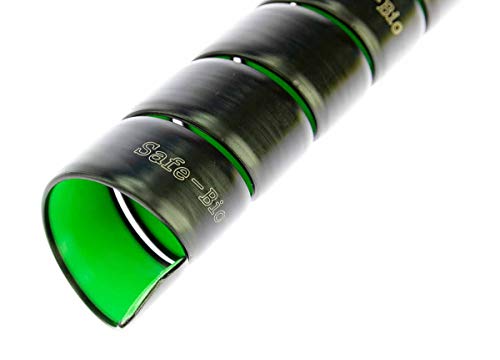 Safeplast BIO - Espiral de protección para manguera (50 mm de diámetro, 2 m), color negro y verde
