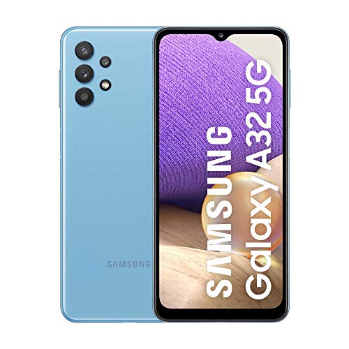 Samsung Galaxy A32 5G | Smartphone con Pantalla 6.5" Infinity-V HD+ | 4GB RAM y 128GB de Memoria Interna ampliables | Batería 5.000 mAh y Carga rápida | Color Azul [Versión española]