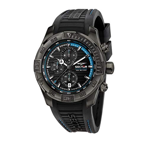 Sector No Limits Releoj para Hombre, Colección Diving Team, de Acero, PVD Negro, Silicona - R3271635001