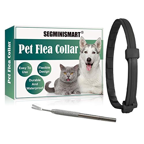 SEGMINISMART Collares Antiparasitario para Perro,Collar antipulgas y garrapatas para Perros y Gatos,Prevención de Pulgas y Garrapatas,Tamaño Ajustable e Impermeable