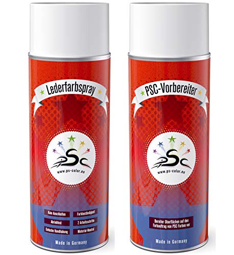 Set 1: 2 x 400 ml, color de piel y limpiador de cuero apto para BMW rojo coral – Cuidado de piel suave manchas y grasa – Agua Ahorro