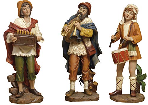 Set 3 Figuras músicos Belén 15 cm de resina by paben
