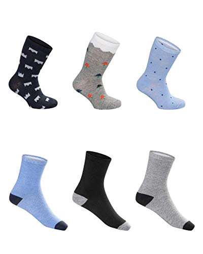 SG-WEAR 12 pares de calcetines para niños para Chico con un alto contenido de algodón Calcetines de deporte coloridos en varios motivos/medias en tallas 23-26, 27-30, 31-34, 35-38 / (Motiv 1, 23-26)