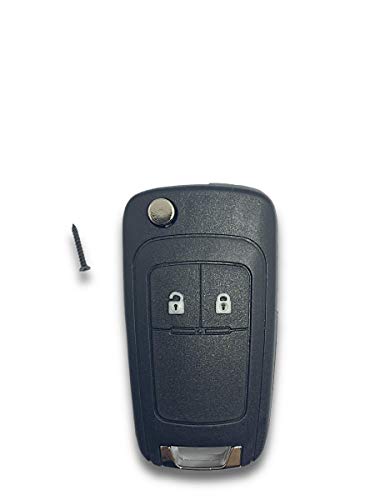 Shoppy Lab 2 Botones Control Remoto Cuerpo y botón Compatible para Coche Opel Astra J Vectra Insignia Vauxhall Key Shell