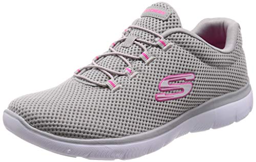 Skechers Summits, Zapatillas Mujer, Multicolor (GYHP Black Mesh/Trim), 42 EU