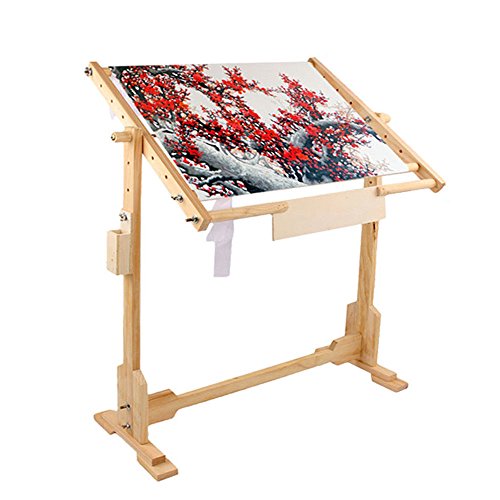 Soporte para estructura bordado, punto de Cruz Bastidor de pie apto para bordado, quilting, punto de Cruz, bordado, pintura sobre Seda (80 cm 14ct) Soporte para estructura bordado, punto de Cruz Bastidor de pie apto para bordado, quilting, punto de Cruz, bordado, pintura sobre Seda (80 cm 14ct)
