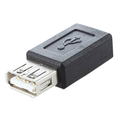 sourcingmap® Negro USB 2.0 Clase A Hembra A Micro USB B Adaptador Hembra Enchufe Convertidor