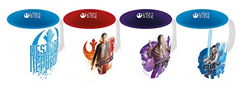 Star Wars Pack de Mini Tazas, Cerámica, Multicolor, 5.5 cm, 4 Unidades