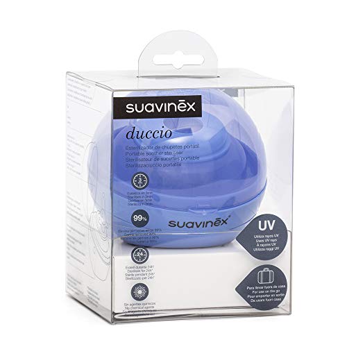 Suavinex Esterilizador de Chupetes Portátil de Luz Uv, Azul, 0.25 kg Suavinex Esterilizador de Chupetes Portátil de Luz Uv, Azul, 0.25 kg
