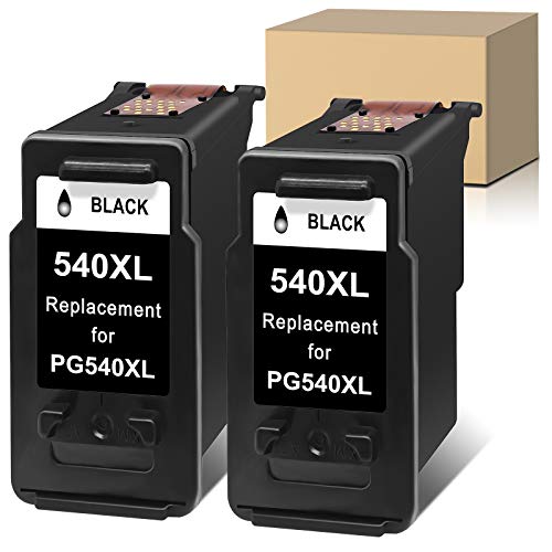 Sunnieink - Cartucho de tinta para Canon 540 540XL PG-540XL PG 540 XL compatible con Canon Pixma TS5150 MG3550 MG3650 MG3200 MG3500 TS5151 MG2250 MX535 MX475 MG4250 GM2050. MG3250 (2 Negro) Sunnieink - Cartucho de tinta para Canon 540 540XL PG-540XL PG 540 XL compatible con Canon Pixma TS5150 MG3550 MG3650 MG3200 MG3500 TS5151 MG2250 MX535 MX475 MG4250 GM2050. MG3250 (2 Negro)