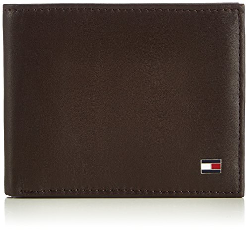 Tommy Hilfiger Eton Mini CC Wallet, Cartera para Hombre, Brown 204, 11x9x2 cm (B x H x T)
