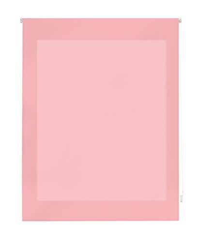 Uniestor Estor Enrollable Liso Traslúcido Tela Rosa 100x175 cm