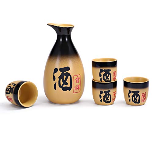 Urban Lifestyle Kyoto - Juego de sake (5 piezas, porcelana, 295 ml)