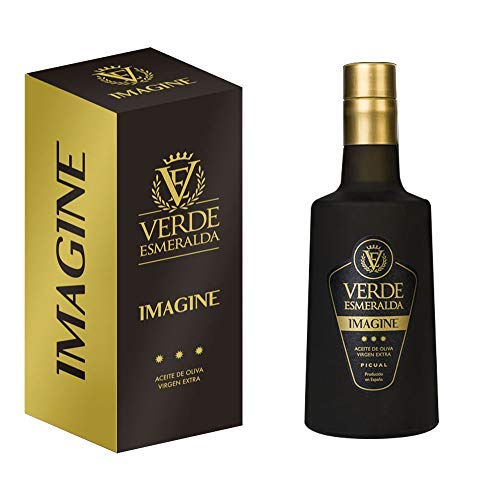 Verde Esmeralda Imagine | Estuche con botella de 500ml | Aceite de Oliva Virgen Extra Variedad Picual | Ideal para regalo