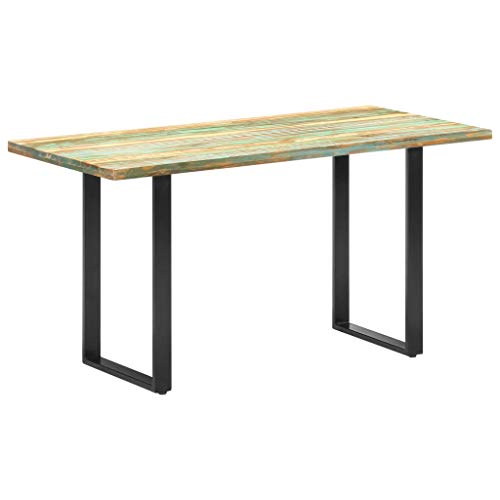 vidaXL Mesa de Comedor Consola Cocina Hogar Armazón Sala de Estar Salón Interiores Soporte Centro Dormitorio Muebles Madera Maciza Reciclada 140x70x76cm vidaXL Mesa de Comedor Consola Cocina Hogar Armazón Sala de Estar Salón Interiores Soporte Centro Dormitorio Muebles Madera Maciza Reciclada 140x70x76cm