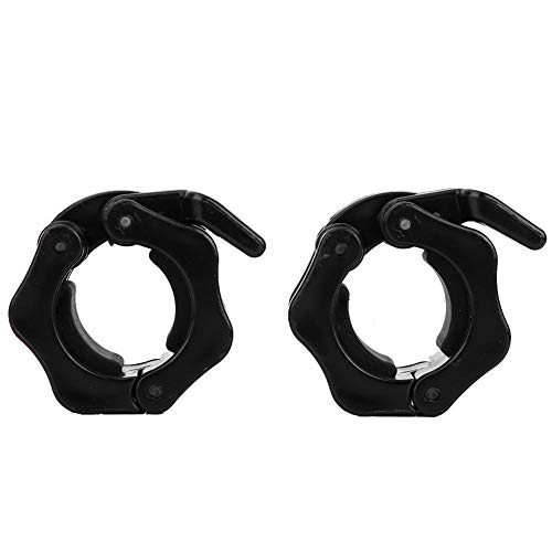 Vobor Accesorio de Entrenamiento de Levantamiento de Pesas 1 par de plástico Barbell Lock Clamp Spring Collar Clip para Mancuernas(28mm)