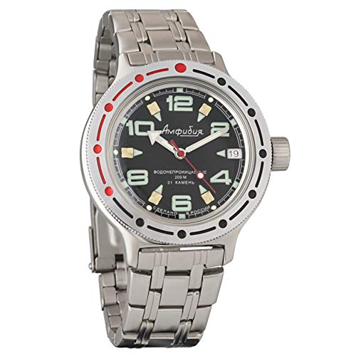 Vostok 420334 2416B Reloj de pulsera automático de estilo militar ruso sumergible a 200 m Vostok 420334 2416B Reloj de pulsera automático de estilo militar ruso sumergible a 200 m