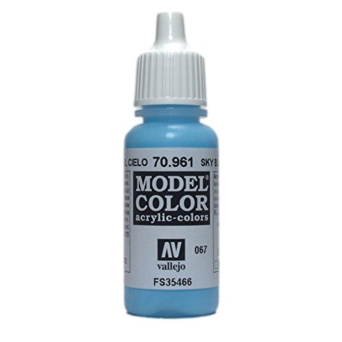 War World Gaming Vallejo Model Color Blue - Sky Blue 70.961 - Wargame Miniature Figure Painting Assortment Modelling Wargaming Hobby Tabletop Model Paint Collection