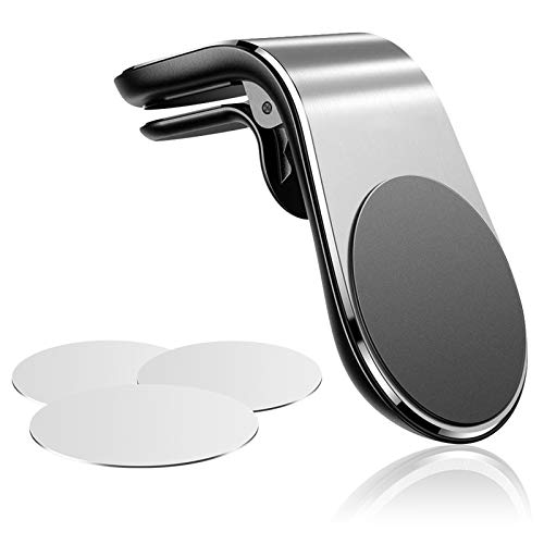 Warxin Soporte Magnético Movil Coche para Ventilación, Duradero Mini Iman Móvil Coche Soporte para Teléfono Universal con Rejillas del Aire para iPhone Galaxy Smartphone y GPS - Plata Warxin Soporte Magnético Movil Coche para Ventilación, Duradero Mini Iman Móvil Coche Soporte para Teléfono Universal con Rejillas del Aire para iPhone Galaxy Smartphone y GPS - Plata