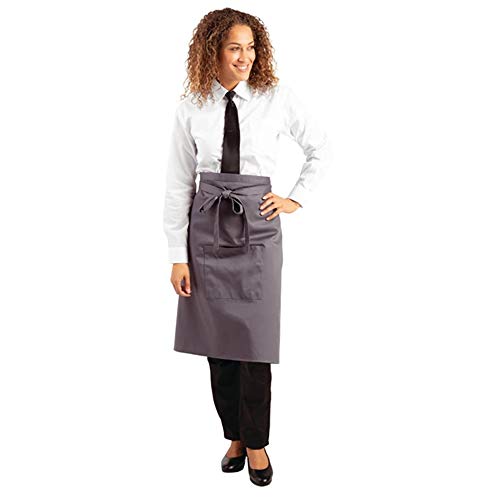 Whites Chefs Clothing B158 - Delantal, color carbón, 1000 mm de ancho, 700 mm de longitud