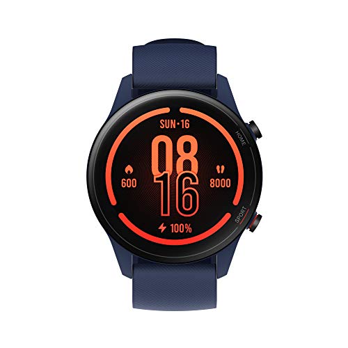 Xiaomi Mi Watch Pantalla 1.39" AMOLED, Medición de Nivel de oxígeno en Sangre, y seguimiendo de 100+ Ejercicios, Color Azul