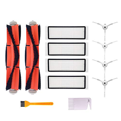 Yolando Accesorios para Xiaomi Mi Robot Vacuum Aspirador, Repuestos para Xiaomi Mijia Robot Roborock Vacuum Cleaner, 4 Cepillo Lateral, 2 Cepillo Principal, 4 Filtro HEPA Yolando Accesorios para Xiaomi Mi Robot Vacuum Aspirador, Repuestos para Xiaomi Mijia Robot Roborock Vacuum Cleaner, 4 Cepillo Lateral, 2 Cepillo Principal, 4 Filtro HEPA