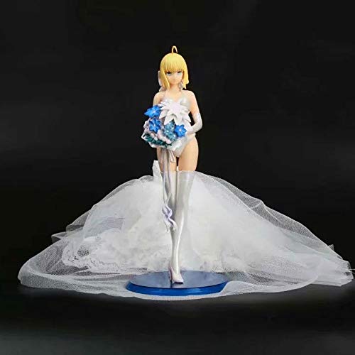 ZDYHBFE Fate/Stay Night Night Anime Dress de Novia del 10º Aniversario SEBA en Vivo-acción Versión Estatua Muñeca Escultura Decoración de Juguetes Modelo Altura 26 cm
