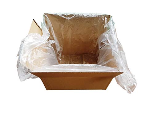 (100 unidades) de polietileno de alta densidad 60 x 20 x 60 cm, 12 micras almohadillas para cajas, contador de polietileno bolsas,