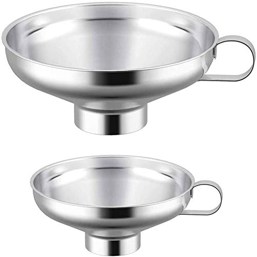 2 Piezas Embudos de Enlatado, Embudos Mermelada de Acero Inoxidable, Embudo de Boca Ancha, Embudo de Boca Ancha de Acero Inoxidable Para Transferir Polvo, Frijoles Y Mermelada (Pequeños y Grandes) 2 Piezas Embudos de Enlatado, Embudos Mermelada de Acero Inoxidable, Embudo de Boca Ancha, Embudo de Boca Ancha de Acero Inoxidable Para Transferir Polvo, Frijoles Y Mermelada (Pequeños y Grandes)